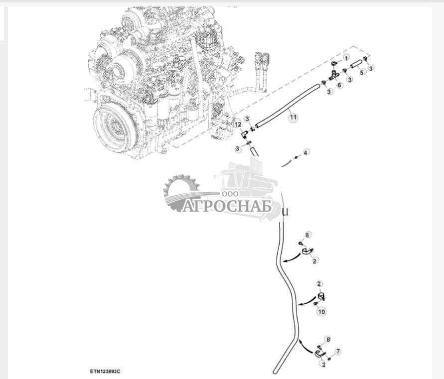 Трубка для слива масла, Final Tier 4 